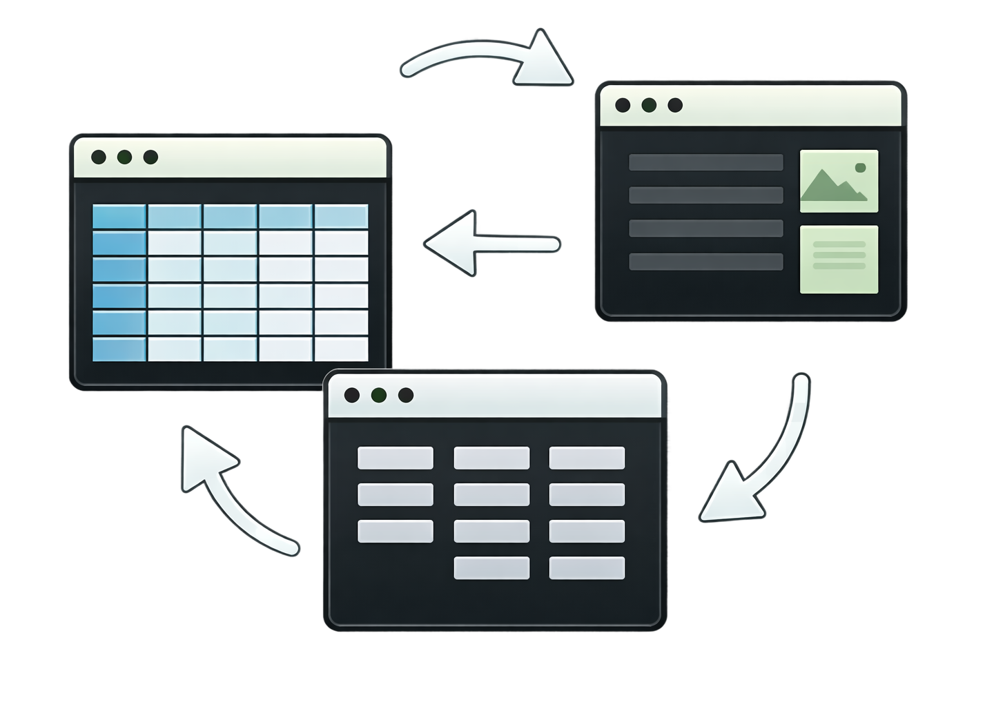 ツール間の往復と通知